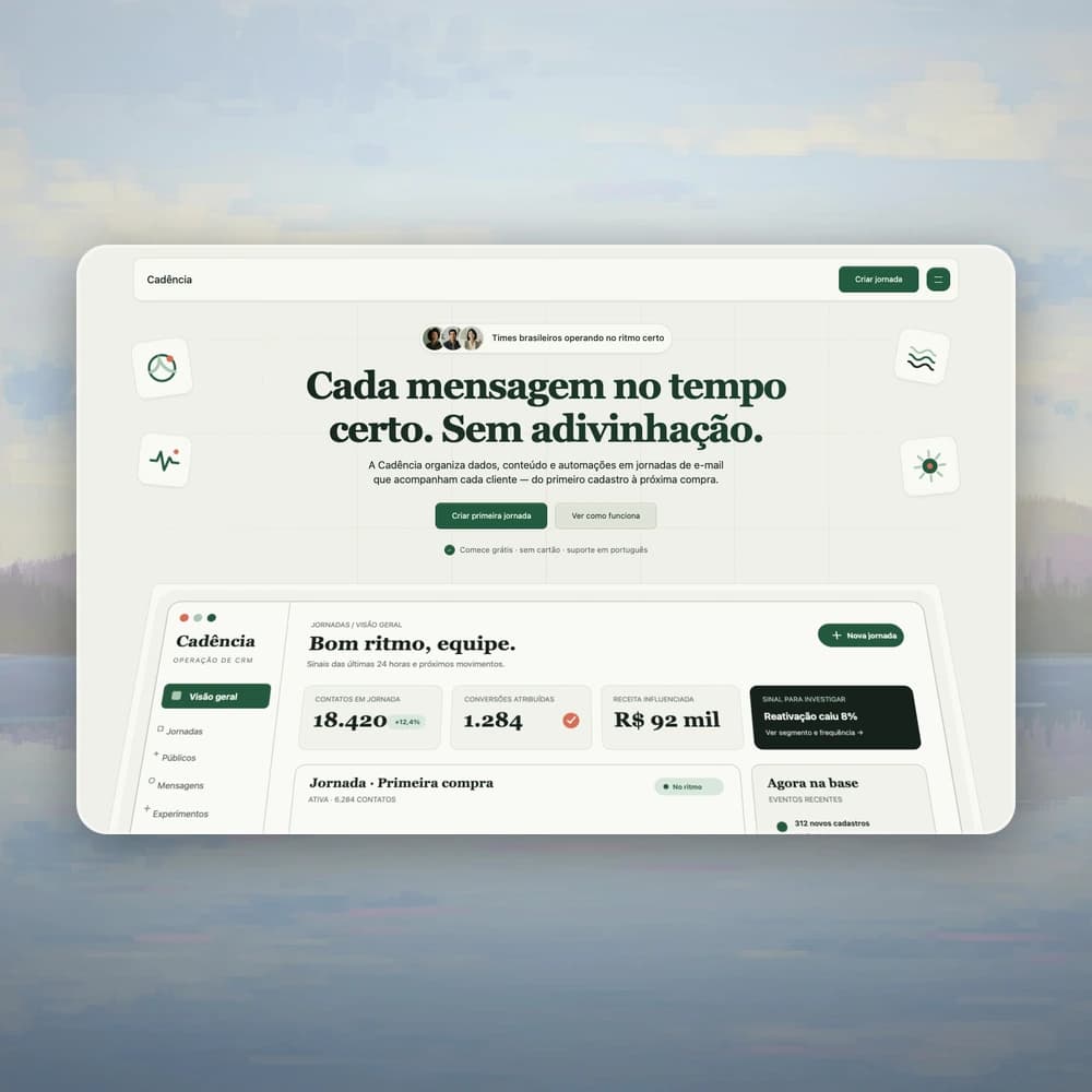 Preview of the Cadência — Jornadas de E-mail template