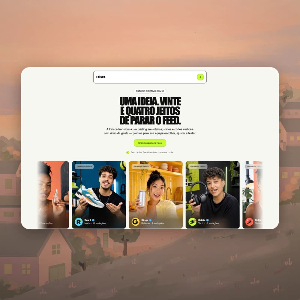 Preview of the Faísca — Estúdio Criativo template