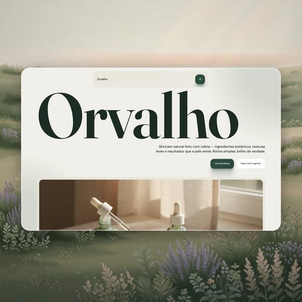 Prévia do template Natural Skincare