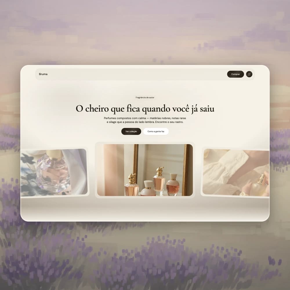 Prévia do template Perfume Brand