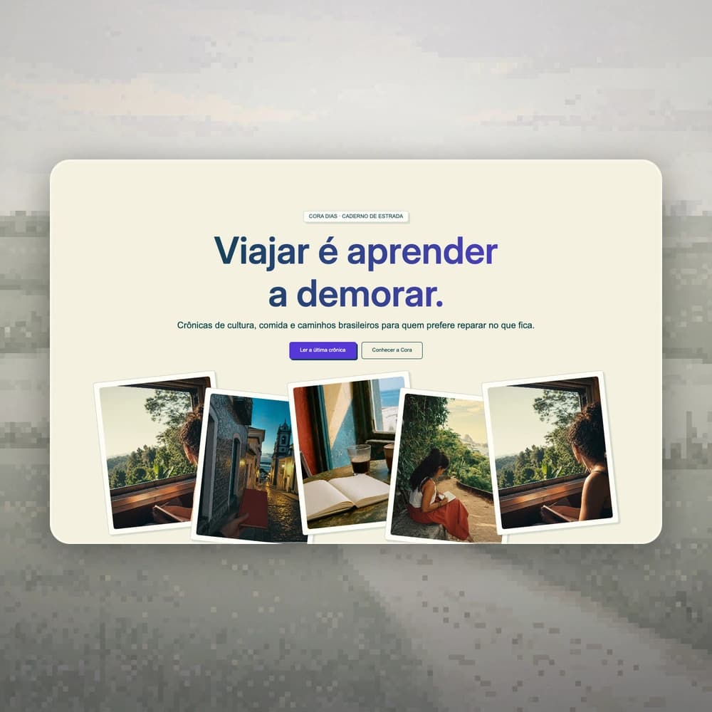 Preview of the Cora Dias — Caderno de Estrada template