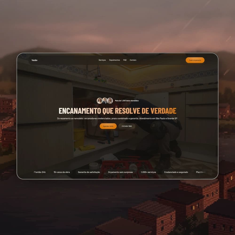 Prévia do template Plumbing Services