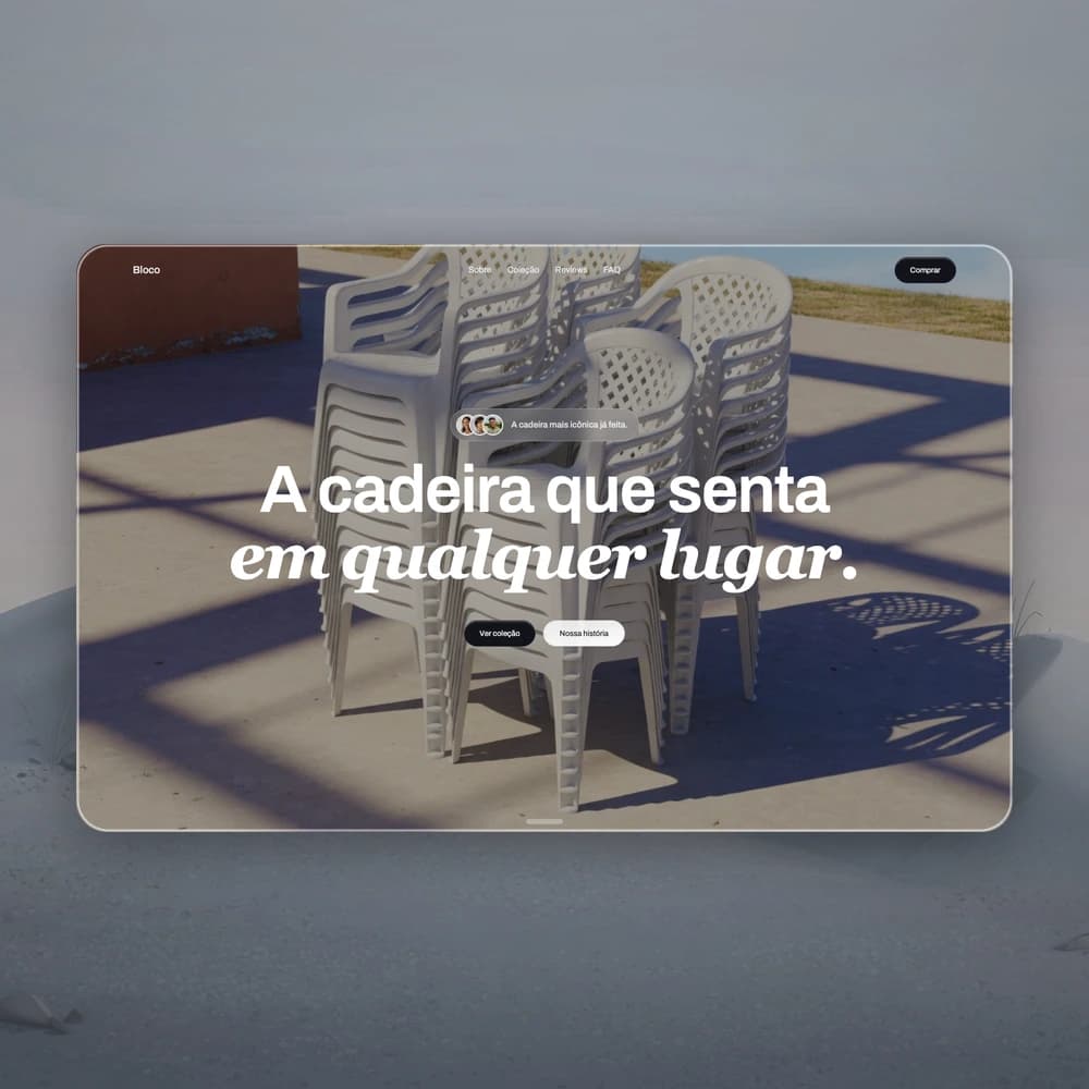 Prévia do template Product Showcase